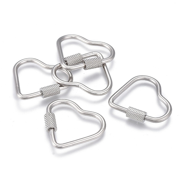 PandaHall 304 Stainless Steel Screw Carabiner Lock Charms, for Necklaces Making, Heart, Stainless Steel Color, 23x24.5x4mm, Screw: 7x4mm 304...
PandaHall 304 Stainless Steel Screw Carabiner Lock Charms, for Necklaces Making, Heart, Stainless Steel Color, 23x24.5x4mm, Screw: 7x4mm 304...