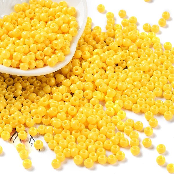 PandaHall Baking Paint Glass Seed Beads, Round, Gold, 4x3mm, Hole: 1.2mm, about 7650pcs/pound Glass Gold
PandaHall Baking Paint Glass Seed Beads, Round, Gold, 4x3mm, Hole: 1.2mm, about 7650pcs/pound Glass Gold