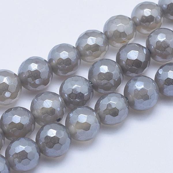 PandaHall Electroplated Natural Grey Agate Beads Strands, Faceted, Round, 6~6.5mm, Hole: 1mm, about 63pcs/strand, 15.3 inch(39cm) Grey Agate...
PandaHall Electroplated Natural Grey Agate Beads Strands, Faceted, Round, 6~6.5mm, Hole: 1mm, about 63pcs/strand, 15.3 inch(39cm) Grey Agate...