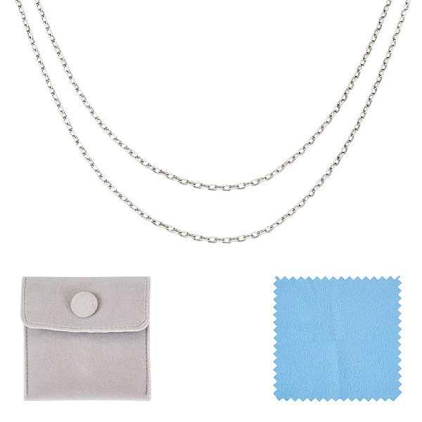 PandaHall 925 Sterling Silver Cable Chains, Unwelded, with Square Silver Polishing Clothe and Velvet Bags, 925 Sterling Silver Plated...
PandaHall 925 Sterling Silver Cable Chains, Unwelded, with Square Silver Polishing Clothe and Velvet Bags, 925 Sterling Silver Plated...