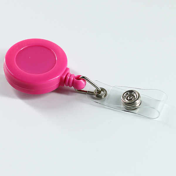 PandaHall ABS Plastic Badge Reel, Retractable Badge Holder, with Platinum Iron Bobby Clip, Flat Round, Deep Pink, 86x32x16mm Plastic
PandaHall ABS Plastic Badge Reel, Retractable Badge Holder, with Platinum Iron Bobby Clip, Flat Round, Deep Pink, 86x32x16mm Plastic