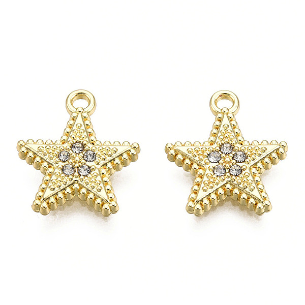PandaHall Rack Plating Alloy Pendants, with Crystal Rhinestone, Cadmium Free & Nickel Free & Lead Free, Pentacle, Light Gold, 15.5x13.5x2mm..., Clear
PandaHall Rack Plating Alloy Pendants, with Crystal Rhinestone, Cadmium Free & Nickel Free & Lead Free, Pentacle, Light Gold, 15.5x13.5x2mm..., Clear