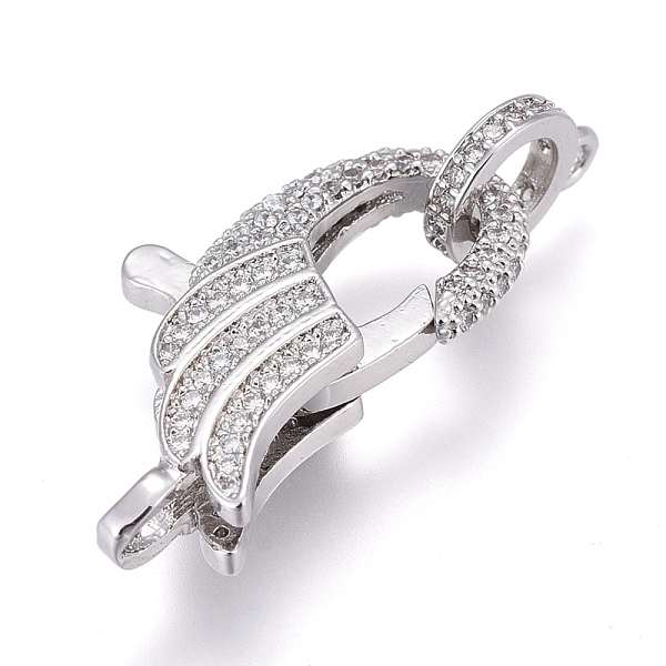 PandaHall Brass Micro Pave Cubic Zirconia Lobster Claw Clasp, with Bail Beads/Tube Bails, Long-Lasting Plated, Wing, Clear, Real Platinum...
PandaHall Brass Micro Pave Cubic Zirconia Lobster Claw Clasp, with Bail Beads/Tube Bails, Long-Lasting Plated, Wing, Clear, Real Platinum...