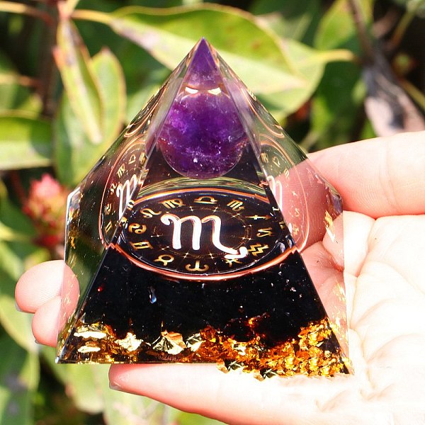 PandaHall Orgonite Pyramid Resin Energy Generators, Reiki Natural Amethyst & Obsidian Chips Inside for Home Office Desk Decoration, Scorpio...
PandaHall Orgonite Pyramid Resin Energy Generators, Reiki Natural Amethyst & Obsidian Chips Inside for Home Office Desk Decoration, Scorpio...