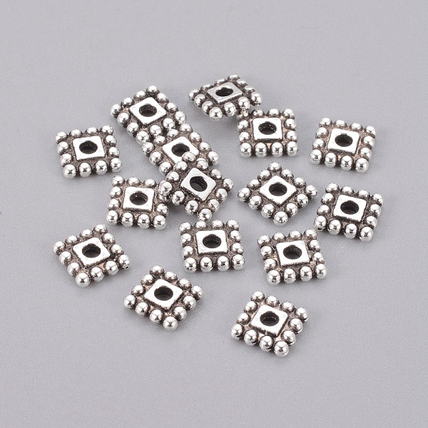 PandaHall Tibetan Style Spacer Beads, Lead Free & Cadmium Free, Square, Antique Silver, 7x7x2mm, Hole: 2mm Alloy Square
PandaHall Tibetan Style Spacer Beads, Lead Free & Cadmium Free, Square, Antique Silver, 7x7x2mm, Hole: 2mm Alloy Square