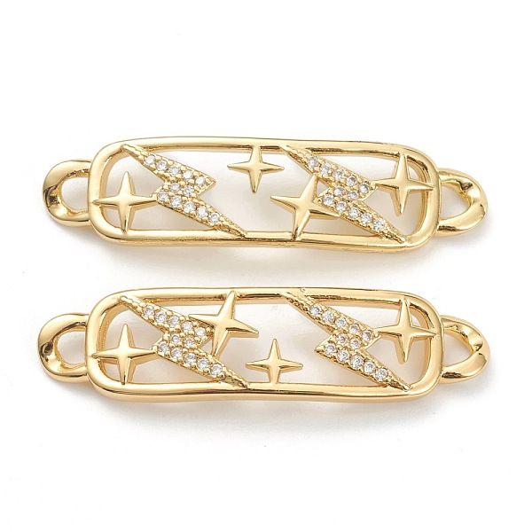 PandaHall Brass Micro Pave Clear Cubic Zirconia LinkS Connectors, Long-Lasting Plated, Rectangle with Lightning, Real 18K Gold Plated...
PandaHall Brass Micro Pave Clear Cubic Zirconia LinkS Connectors, Long-Lasting Plated, Rectangle with Lightning, Real 18K Gold Plated...