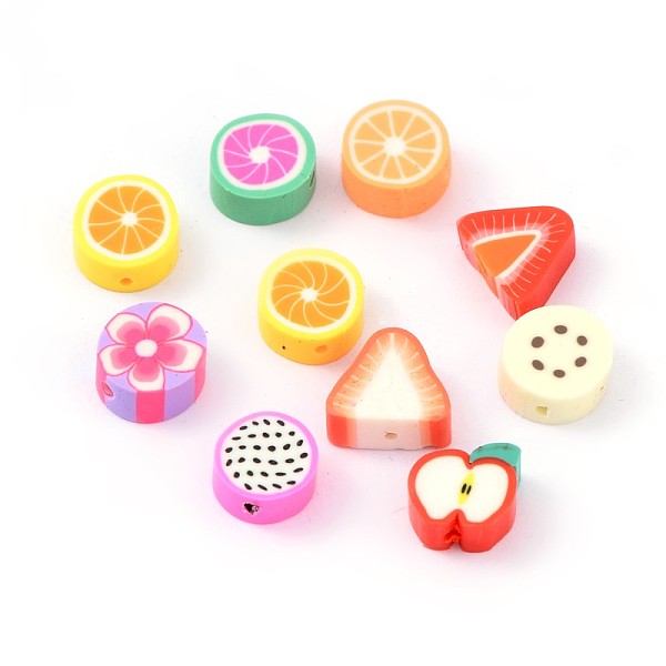 PandaHall Mixed Fruit Theme Handmade Polymer Clay Beads, Mixed Color, 9~13x9~11x4~5mm, Hole: 1~2mm Polymer Clay Fruit Multicolor
PandaHall Mixed Fruit Theme Handmade Polymer Clay Beads, Mixed Color, 9~13x9~11x4~5mm, Hole: 1~2mm Polymer Clay Fruit Multicolor