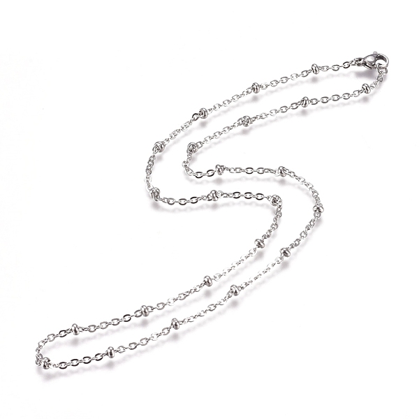 PandaHall 304 Stainless Steel Cable Chains/Satellite Chains Necklaces, with Rondelle Beads and Lobster Claw Clasps, Stainless Steel Color...
PandaHall 304 Stainless Steel Cable Chains/Satellite Chains Necklaces, with Rondelle Beads and Lobster Claw Clasps, Stainless Steel Color...