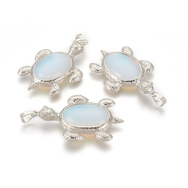 PandaHall Opalite Pendants, with Alloy Findings, Tortoise, Platinum, 49x31.5x7mm, Hole: 8x5mm Opalite Tortoise
PandaHall Opalite Pendants, with Alloy Findings, Tortoise, Platinum, 49x31.5x7mm, Hole: 8x5mm Opalite Tortoise