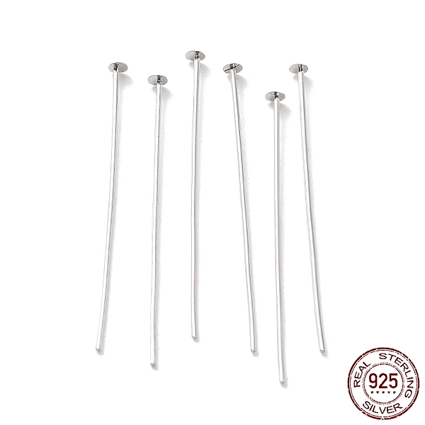 PandaHall Rhodium Plated 925 Sterling Silver Flat Head Pins, Platinum, 22 Gauge, 35x0.6mm, Head: 2mm Sterling Silver
PandaHall Rhodium Plated 925 Sterling Silver Flat Head Pins, Platinum, 22 Gauge, 35x0.6mm, Head: 2mm Sterling Silver