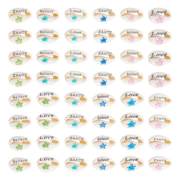 PandaHall 48Pcs 12 Style Printed Cowrie Shell Beads, No Hole/Undrilled, Sea Turtle & Love, Mixed Color, 17~23x10.5~14x6~8mm, 4pcs/style..., Multicolor
PandaHall 48Pcs 12 Style Printed Cowrie Shell Beads, No Hole/Undrilled, Sea Turtle & Love, Mixed Color, 17~23x10.5~14x6~8mm, 4pcs/style..., Multicolor