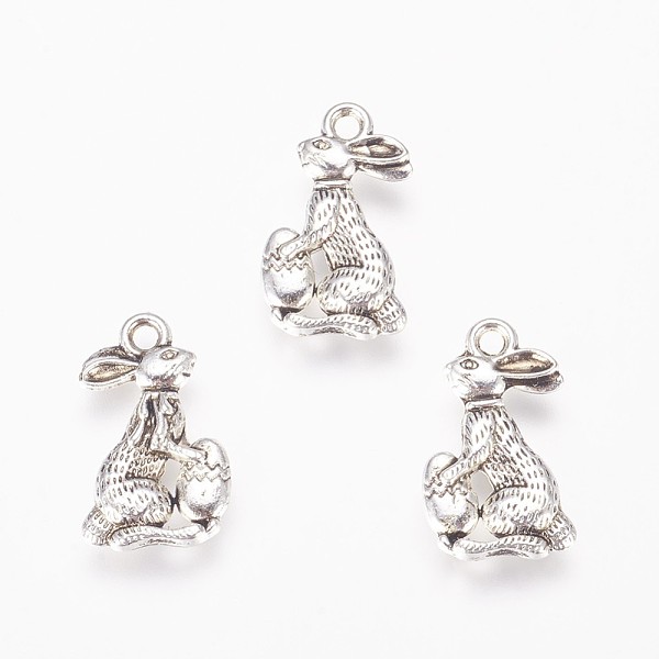 PandaHall Easter Theme Tibetan Style Alloy Bunny Pendants, Rabbit, Antique Silver, 17.5x10.5x2.5mm, Hole: 1.5mm Alloy Rabbit
PandaHall Easter Theme Tibetan Style Alloy Bunny Pendants, Rabbit, Antique Silver, 17.5x10.5x2.5mm, Hole: 1.5mm Alloy Rabbit