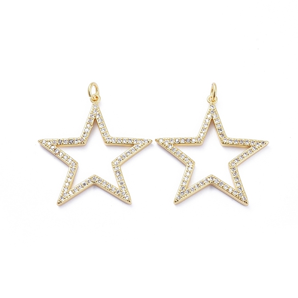 PandaHall Brass Micro Pave Cubic Zirconia Pendants, with Jump Rings, Long-Lasting Plated, Star, Clear, Golden, 31x30x2mm, Hole: 3mm...
PandaHall Brass Micro Pave Cubic Zirconia Pendants, with Jump Rings, Long-Lasting Plated, Star, Clear, Golden, 31x30x2mm, Hole: 3mm...