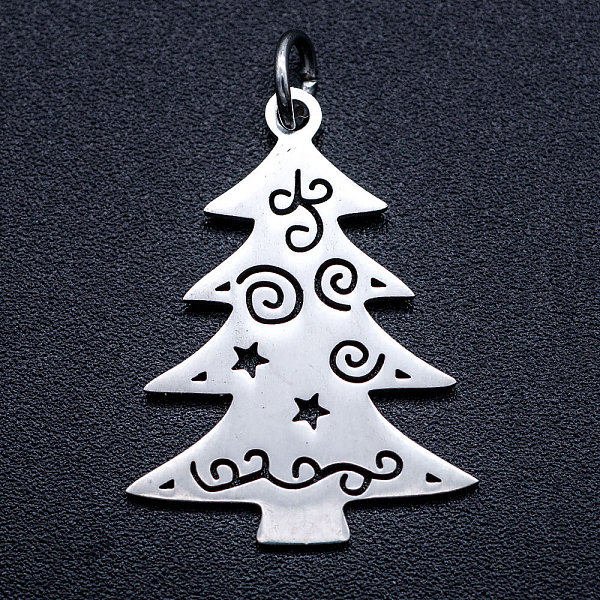 PandaHall 201 Stainless Steel Pendants, with Unsoldered Jump Rings, Christmas Tree, Stainless Steel Color, 23.5x17.5x1mm, Hole: 3mm, Jump...
PandaHall 201 Stainless Steel Pendants, with Unsoldered Jump Rings, Christmas Tree, Stainless Steel Color, 23.5x17.5x1mm, Hole: 3mm, Jump...