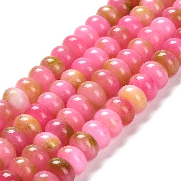 PandaHall Dyed Natural White Jade Beads Strands, Rondelle, Hot Pink, 10x6mm, Hole: 1mm, about 61pcs/strand, 15.20 inch(38.6cm) White Jade...
PandaHall Dyed Natural White Jade Beads Strands, Rondelle, Hot Pink, 10x6mm, Hole: 1mm, about 61pcs/strand, 15.20 inch(38.6cm) White Jade...