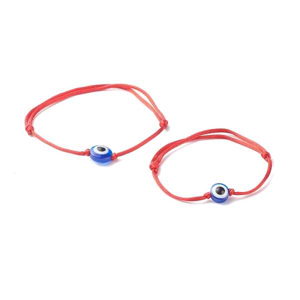 PandaHall Adjustable Nylon Thread Cord Bracelets Set for Mom & Daughter, with Resin Evil Eye Beads, Red, 0.1cm, Inner Diameter: 1.85~3.35...
PandaHall Adjustable Nylon Thread Cord Bracelets Set for Mom & Daughter, with Resin Evil Eye Beads, Red, 0.1cm, Inner Diameter: 1.85~3.35...