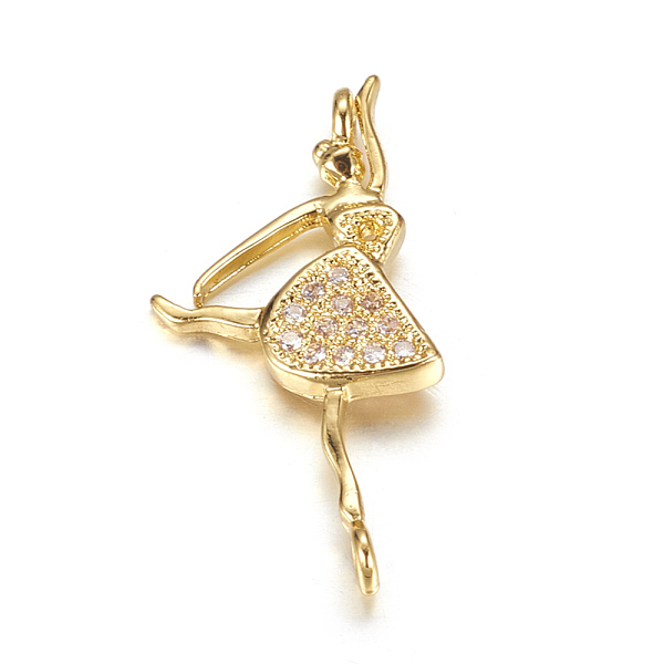 PandaHall Brass Micro Pave Cubic Zirconia Pendants, Ballet Girl, Golden, 23x12x2mm, Hole: 1mm Brass+Cubic Zirconia Human
PandaHall Brass Micro Pave Cubic Zirconia Pendants, Ballet Girl, Golden, 23x12x2mm, Hole: 1mm Brass+Cubic Zirconia Human