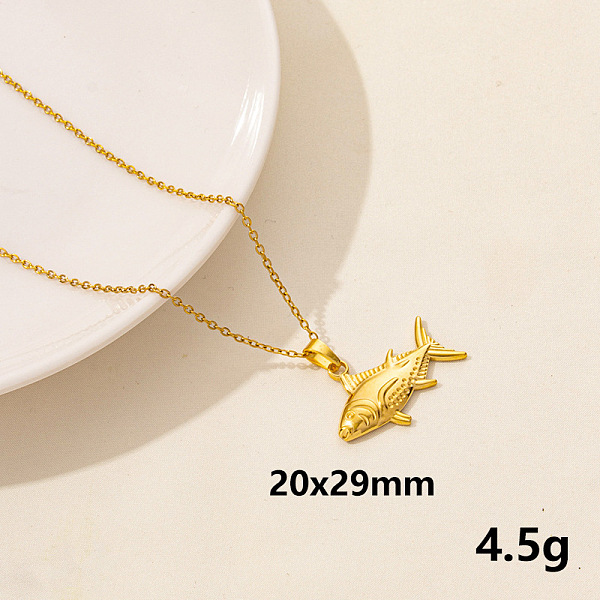 PandaHall 304 Stainless Steel Fish Pendant Necklaces, Cable Chain Necklaces for Women Stainless Steel Fish
PandaHall 304 Stainless Steel Fish Pendant Necklaces, Cable Chain Necklaces for Women Stainless Steel Fish