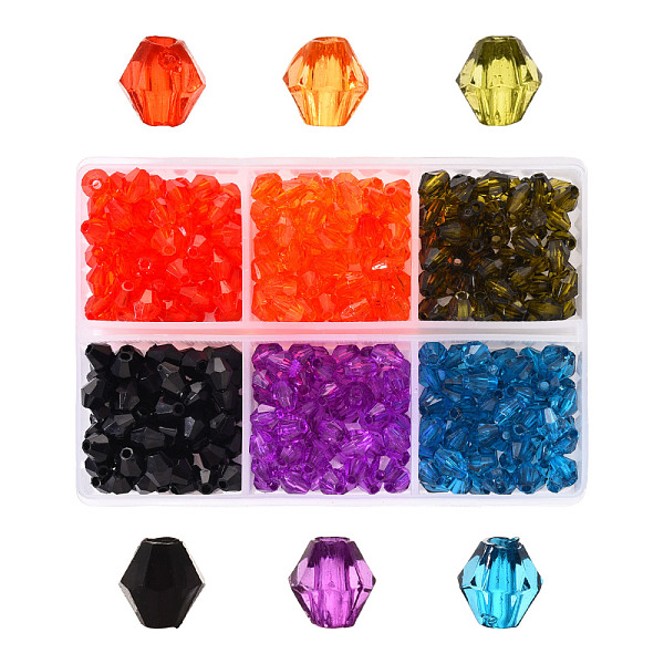 PandaHall Transparent Acrylic Beads, Bicone, Mixed Color, 6x5.5mm, Hole: 2mm, 360pcs/box Acrylic Bicone Multicolor
PandaHall Transparent Acrylic Beads, Bicone, Mixed Color, 6x5.5mm, Hole: 2mm, 360pcs/box Acrylic Bicone Multicolor