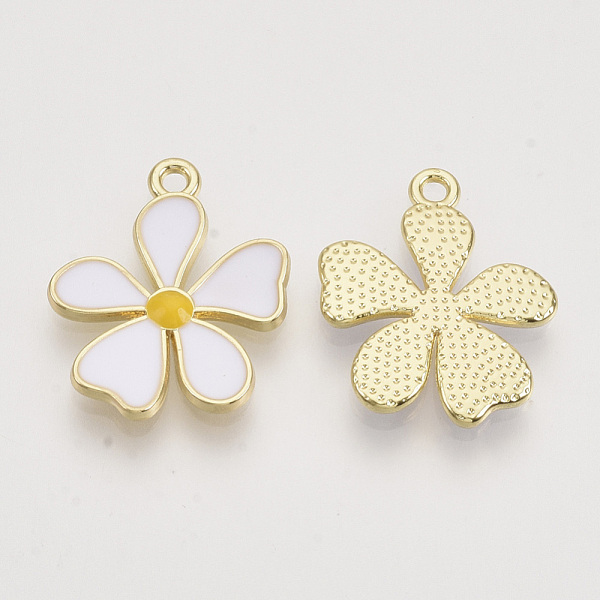 PandaHall Alloy Enamel Pendants, Light Gold, Flower, Creamy White, 20x17x2mm, Hole: 1.6mm Alloy+Enamel Flower
PandaHall Alloy Enamel Pendants, Light Gold, Flower, Creamy White, 20x17x2mm, Hole: 1.6mm Alloy+Enamel Flower