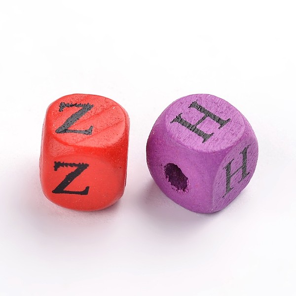 PandaHall Natural Wood Beads, Horizontal Hole, Lead Free, Dyed, Cube With Letter, Random Mixed Letters, 10x10x10mm, Hole: 3mm, about..., Multicolor
PandaHall Natural Wood Beads, Horizontal Hole, Lead Free, Dyed, Cube With Letter, Random Mixed Letters, 10x10x10mm, Hole: 3mm, about..., Multicolor