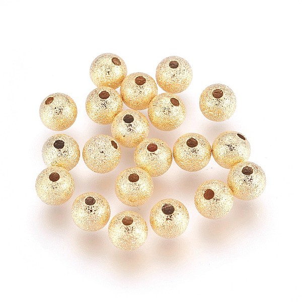 PandaHall Brass Textured Beads, Real 18K Gold Plated, Round, 6mm, Hole: 1mm Brass Round
PandaHall Brass Textured Beads, Real 18K Gold Plated, Round, 6mm, Hole: 1mm Brass Round