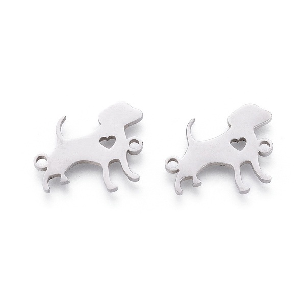PandaHall 201 Stainless Steel Puppy Links connectors, Manual Polishing, Dog Silhouette with Heart, Stainless Steel Color, 13x16x1.5mm, Hole...
PandaHall 201 Stainless Steel Puppy Links connectors, Manual Polishing, Dog Silhouette with Heart, Stainless Steel Color, 13x16x1.5mm, Hole...