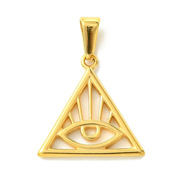 PandaHall Vacuum Plating 304 Stainless Steel Pendants, Triangle with Eye Charm, Golden, 21.5x21x2mm, Hole: 7x3.5mm 304 Stainless Steel...
PandaHall Vacuum Plating 304 Stainless Steel Pendants, Triangle with Eye Charm, Golden, 21.5x21x2mm, Hole: 7x3.5mm 304 Stainless Steel...