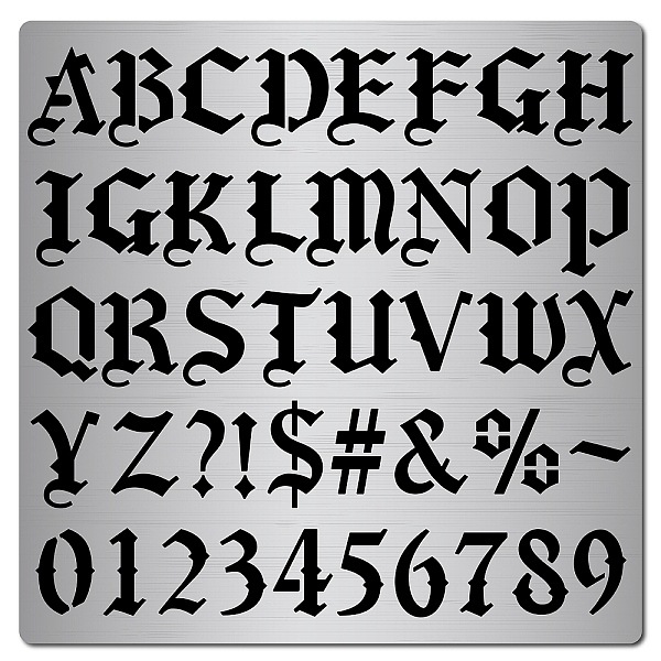 PandaHall GORGECRAFT 6.3 Inch Metal Gothic Font Lettering Stencil Stainless Steel Old English Font Ancient Alphabet Number Template Runes...
PandaHall GORGECRAFT 6.3 Inch Metal Gothic Font Lettering Stencil Stainless Steel Old English Font Ancient Alphabet Number Template Runes...