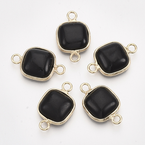 PandaHall Natural Black Stone Links, with Nickel Free Brass Findings, Square, Golden, 21x13x5~5.5mm, Hole: 2.5mm Black Stone Square
PandaHall Natural Black Stone Links, with Nickel Free Brass Findings, Square, Golden, 21x13x5~5.5mm, Hole: 2.5mm Black Stone Square