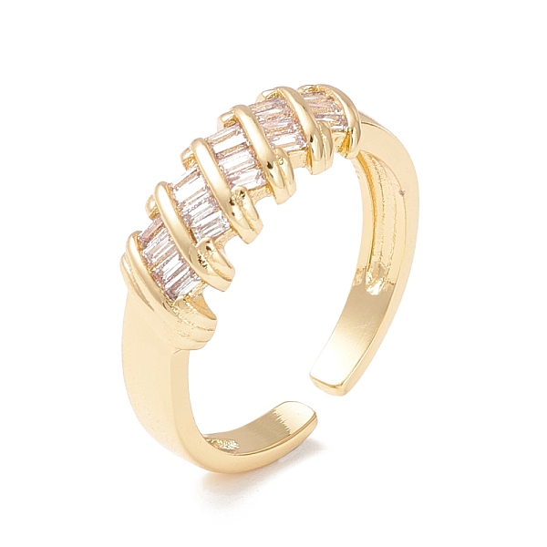 PandaHall Cubic Zirconia Striped Cuff Ring, Real 18K Gold Plated Brass Open Ring for Women, Cadmium Free & Lead Free, Clear, US Size 6...
PandaHall Cubic Zirconia Striped Cuff Ring, Real 18K Gold Plated Brass Open Ring for Women, Cadmium Free & Lead Free, Clear, US Size 6...
