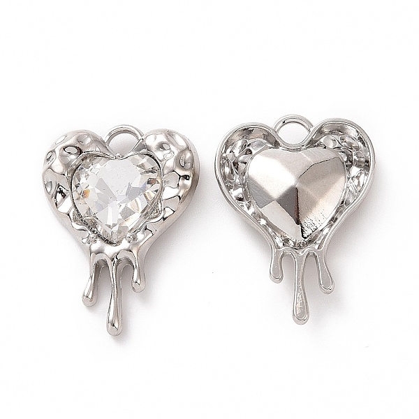 PandaHall Rack Plating Alloy Glass Pendants, Cadmium Free & Lead Free & Nickle Free, Platinum Tone Melting Heart Charms, Clear, 24x17x5mm...
PandaHall Rack Plating Alloy Glass Pendants, Cadmium Free & Lead Free & Nickle Free, Platinum Tone Melting Heart Charms, Clear, 24x17x5mm...