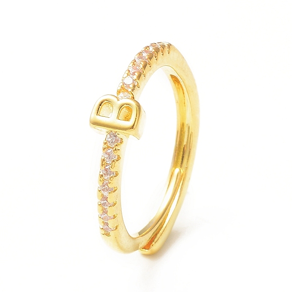 PandaHall Clear Cubic Zirconia Initial Letter Adjustable Ring, Golden Brass Jewelry for Women, Letter.B, Inner Diameter: 18mm Brass+Cubic...
PandaHall Clear Cubic Zirconia Initial Letter Adjustable Ring, Golden Brass Jewelry for Women, Letter.B, Inner Diameter: 18mm Brass+Cubic...