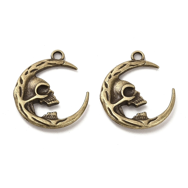 PandaHall Tibetan Style Alloy Pendants, Cadmium Free & Lead Free, Moon with Skull, Antique Bronze, 27x23.5x4mm, Hole: 2.3mm, about...
PandaHall Tibetan Style Alloy Pendants, Cadmium Free & Lead Free, Moon with Skull, Antique Bronze, 27x23.5x4mm, Hole: 2.3mm, about...