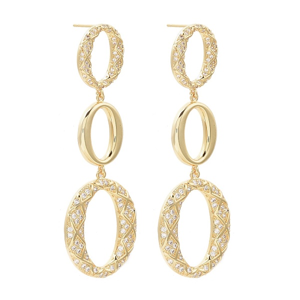 PandaHall Brass Micro Pave Clear Cubic Zirconia Dangle Stud Earrings, with Ear Nuts, Oval, Real 18K Gold Plated, 69x24x2.5mm, Pin: 0.7mm...
PandaHall Brass Micro Pave Clear Cubic Zirconia Dangle Stud Earrings, with Ear Nuts, Oval, Real 18K Gold Plated, 69x24x2.5mm, Pin: 0.7mm...