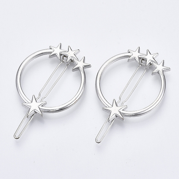 PandaHall Alloy Hollow Geometric Hair Pin, Ponytail Holder Statement, Hair Accessories for Women, Cadmium Free & Lead Free, Ring with Star...
PandaHall Alloy Hollow Geometric Hair Pin, Ponytail Holder Statement, Hair Accessories for Women, Cadmium Free & Lead Free, Ring with Star...