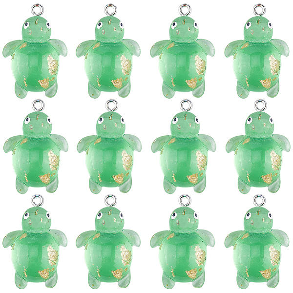 PandaHall SUNNYCLUE 30Pcs Transparent Resin Pendants, Tortoise Charms, with Gold Foil and Platinum Tone Alloy Loops, Lawn Green, 30x20mm...
PandaHall SUNNYCLUE 30Pcs Transparent Resin Pendants, Tortoise Charms, with Gold Foil and Platinum Tone Alloy Loops, Lawn Green, 30x20mm...
