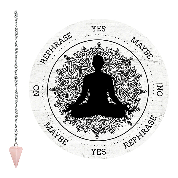 PandaHall CRASPIRE Pendulum Board Dowsing Divination Lotus Yoga Metaphysical Message Board 7.9Inch Wooden Carven Board with Rose Quartz...
PandaHall CRASPIRE Pendulum Board Dowsing Divination Lotus Yoga Metaphysical Message Board 7.9Inch Wooden Carven Board with Rose Quartz...