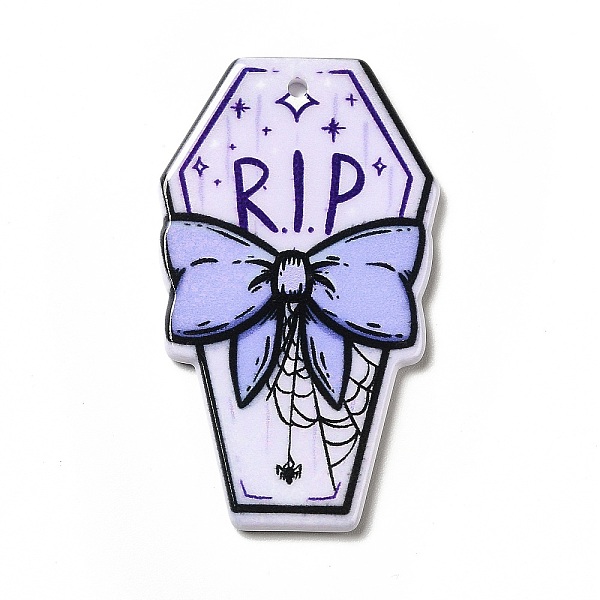 PandaHall Acrylic Pendants, Tombstone Theme Charms, Bowknot Pattern, 46x27x2.5mm, Hole: 1.8mm Acrylic Bowknot
PandaHall Acrylic Pendants, Tombstone Theme Charms, Bowknot Pattern, 46x27x2.5mm, Hole: 1.8mm Acrylic Bowknot