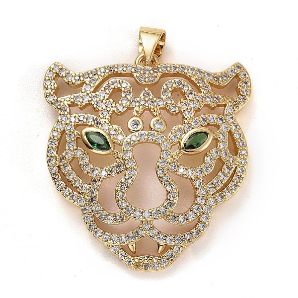 PandaHall Brass Micro Pave Clear & Green Cubic Zirconia Pendants, Long-Lasting Plated, Lead Free & Cadmium Free, Tiger Head, Real 18K Gold...
PandaHall Brass Micro Pave Clear & Green Cubic Zirconia Pendants, Long-Lasting Plated, Lead Free & Cadmium Free, Tiger Head, Real 18K Gold...