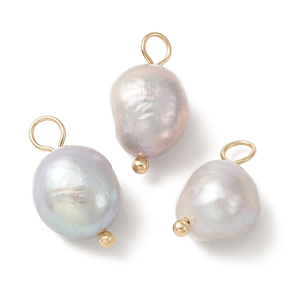 PandaHall Natural Freshwater Pearl Pendants, Potato Charms with Golden Plated Brass Loops, Silver, 16~17x8~9x8~8.5mm, Hole: 2.5~3mm Pearl...
PandaHall Natural Freshwater Pearl Pendants, Potato Charms with Golden Plated Brass Loops, Silver, 16~17x8~9x8~8.5mm, Hole: 2.5~3mm Pearl...