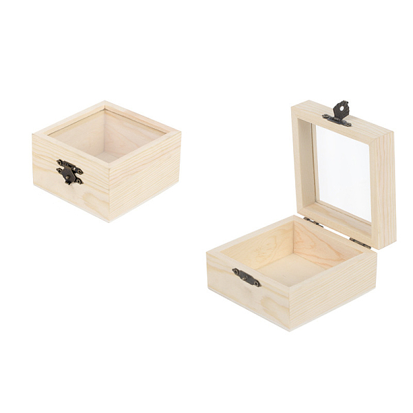 PandaHall Wooden Storage Boxes, with Clear Glass Flip Cover & Iron Clasp, Square, PapayaWhip, 8.5x8.5x5cm Wood Square Orange
PandaHall Wooden Storage Boxes, with Clear Glass Flip Cover & Iron Clasp, Square, PapayaWhip, 8.5x8.5x5cm Wood Square Orange