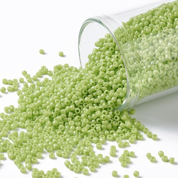 PandaHall TOHO Round Seed Beads, Japanese Seed Beads, (44) Opaque Sour Apple, 15/0, 1.5mm, Hole: 0.7mm, about 15000pcs/50g Glass Green
PandaHall TOHO Round Seed Beads, Japanese Seed Beads, (44) Opaque Sour Apple, 15/0, 1.5mm, Hole: 0.7mm, about 15000pcs/50g Glass Green