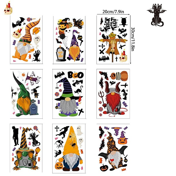 PandaHall Halloween Theme PVC Window Static Stickers, Rectangle, for Window or Stairway Home Decoration, Gnome, 300x200mm, 9 sheets/set...
PandaHall Halloween Theme PVC Window Static Stickers, Rectangle, for Window or Stairway Home Decoration, Gnome, 300x200mm, 9 sheets/set...