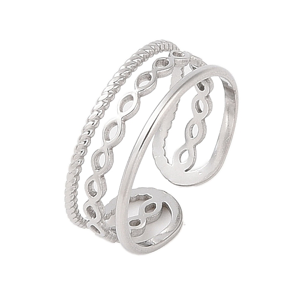 PandaHall 304 Stainless Steel Open Cuff Ring, Wide Band Ring for Women, Stainless Steel Color, 17mm 304 Stainless Steel
PandaHall 304 Stainless Steel Open Cuff Ring, Wide Band Ring for Women, Stainless Steel Color, 17mm 304 Stainless Steel