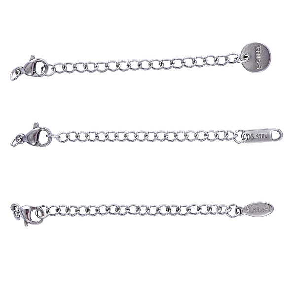 PandaHall 30Pcs Stainless Steel Chain Extender, with Lobster Claw Clasps & Curb Chains, Stainless Steel Color, 70~74x3mm Stainless Steel
PandaHall 30Pcs Stainless Steel Chain Extender, with Lobster Claw Clasps & Curb Chains, Stainless Steel Color, 70~74x3mm Stainless Steel