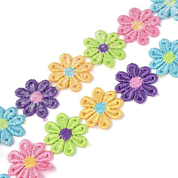 PandaHall Daisy Flower Polyester Lace Trims, Embroidered Applique Sewing Ribbon, for Sewing and Art Craft Decoration, Colorful, 1 inch(25mm)...
PandaHall Daisy Flower Polyester Lace Trims, Embroidered Applique Sewing Ribbon, for Sewing and Art Craft Decoration, Colorful, 1 inch(25mm)...