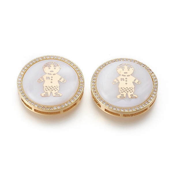 PandaHall Brass Rhinestone Slide Charms, with Shell, Flat Round with Boy, Golden, 24x6mm, Hole: 1.5x10mm Brass Flat Round White
PandaHall Brass Rhinestone Slide Charms, with Shell, Flat Round with Boy, Golden, 24x6mm, Hole: 1.5x10mm Brass Flat Round White
