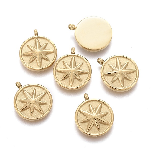 PandaHall Ion Plating(IP) 304 Stainless Steel Charms, Textured, Flat Round with Star, Golden, 14.5x12x2.5mm, Hole: 1.5mm 304 Stainless Steel...
PandaHall Ion Plating(IP) 304 Stainless Steel Charms, Textured, Flat Round with Star, Golden, 14.5x12x2.5mm, Hole: 1.5mm 304 Stainless Steel...