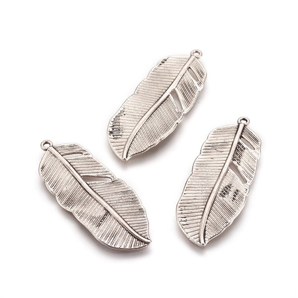 PandaHall Tibetan Style Alloy Pendants, Lead Free and Cadmium Free, Leaf, Antique Silver, 43.5mm long, 17mm wide, 1.5mm thick, hole: 1.5mm...
PandaHall Tibetan Style Alloy Pendants, Lead Free and Cadmium Free, Leaf, Antique Silver, 43.5mm long, 17mm wide, 1.5mm thick, hole: 1.5mm...